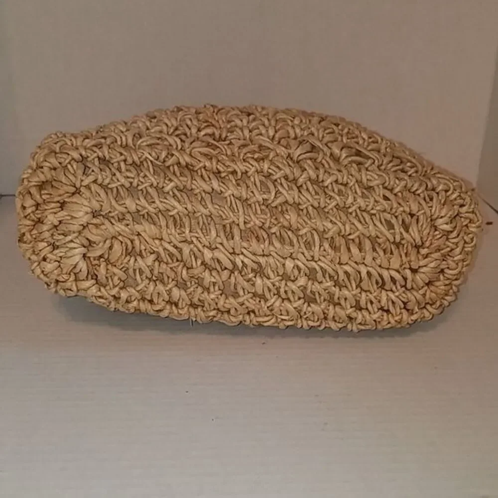 Cappelli BEADED Straw Bag WEAVE Purse Satchel Tote Handbag GEMS WOMAN'S WOMEN'S